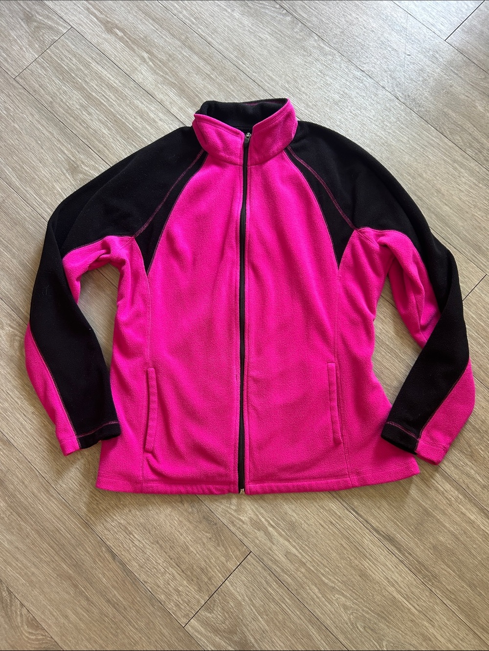 Pink and Black Fleece Jacket